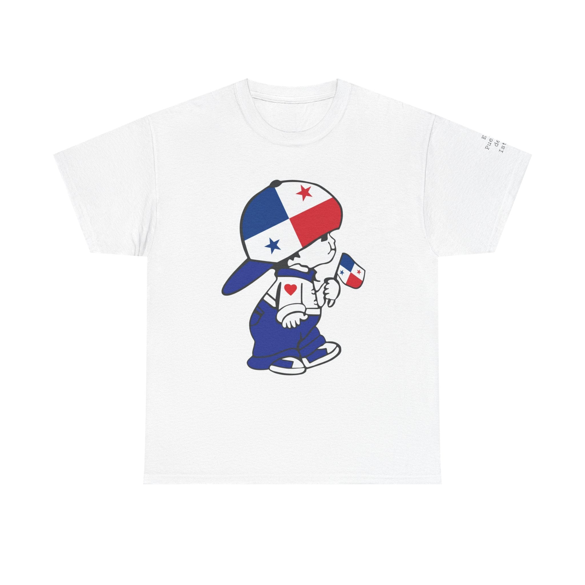 ALGODÓN GRUESO Camiseta de Hombres Panamá El Niño Canalero Original