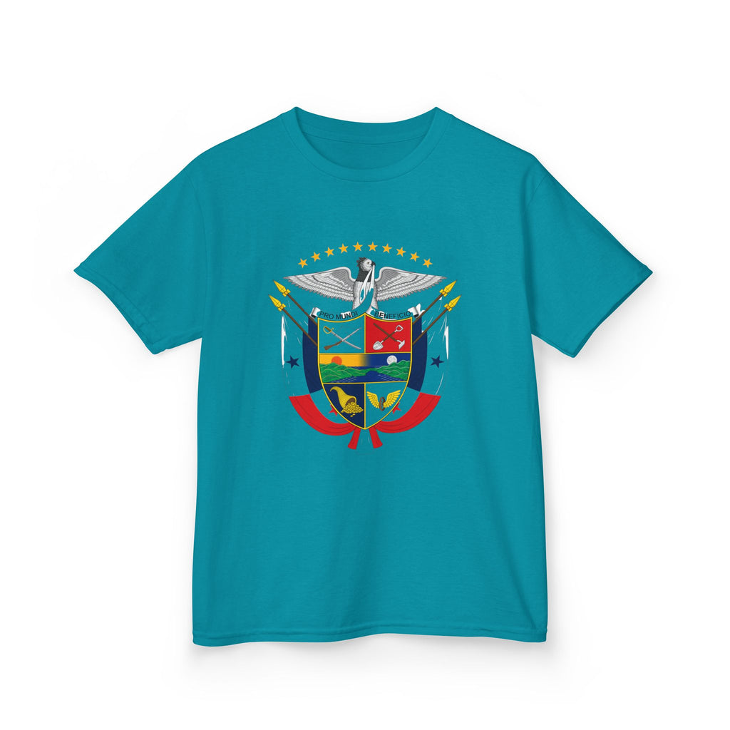 ALGODÓN GRUESO Camiseta de Niños Panamá Escudo Nacional de Panamá