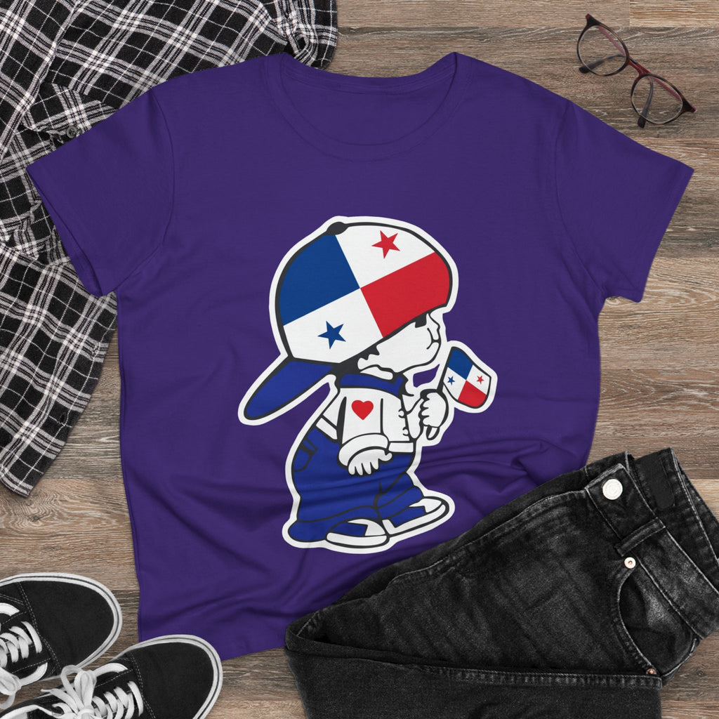 ALGODÓN DE MEDIO GROSOR Camiseta de Mujeres Panamá El Niño Canalero Original