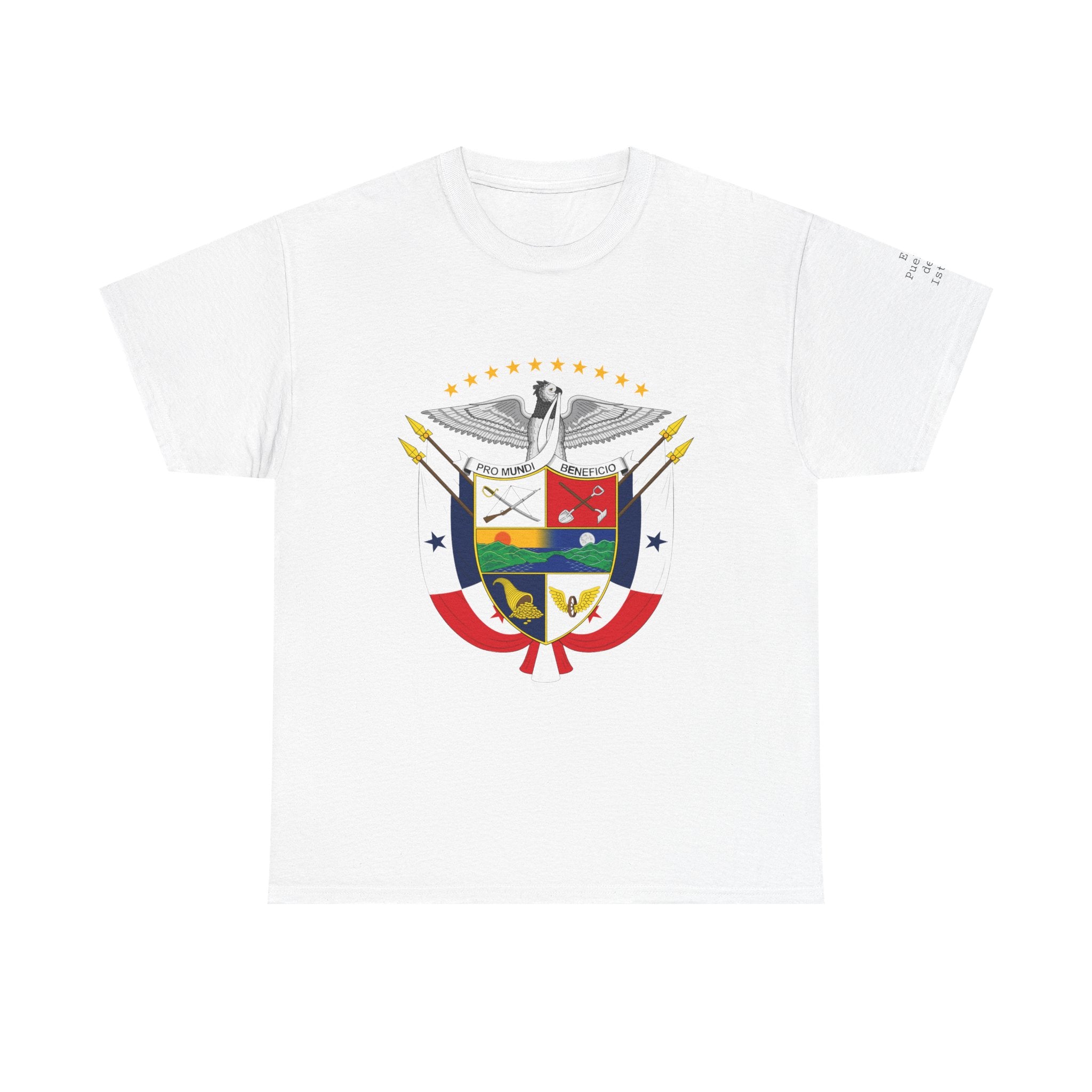 ALGODÓN GRUESO Camiseta de Hombres Panamá Escudo Nacional de Panamá