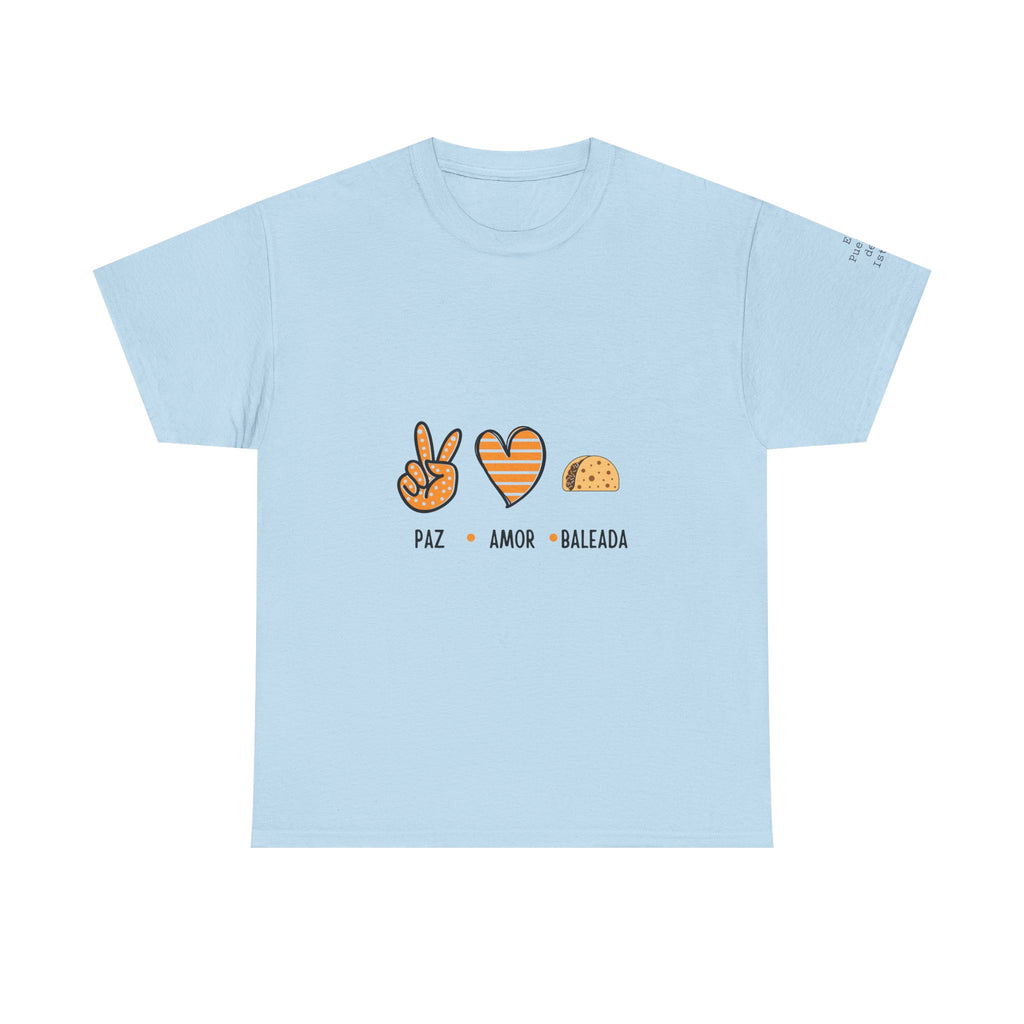 ALGODÓN GRUESO Camiseta de Hombres Paz Amor Baleada