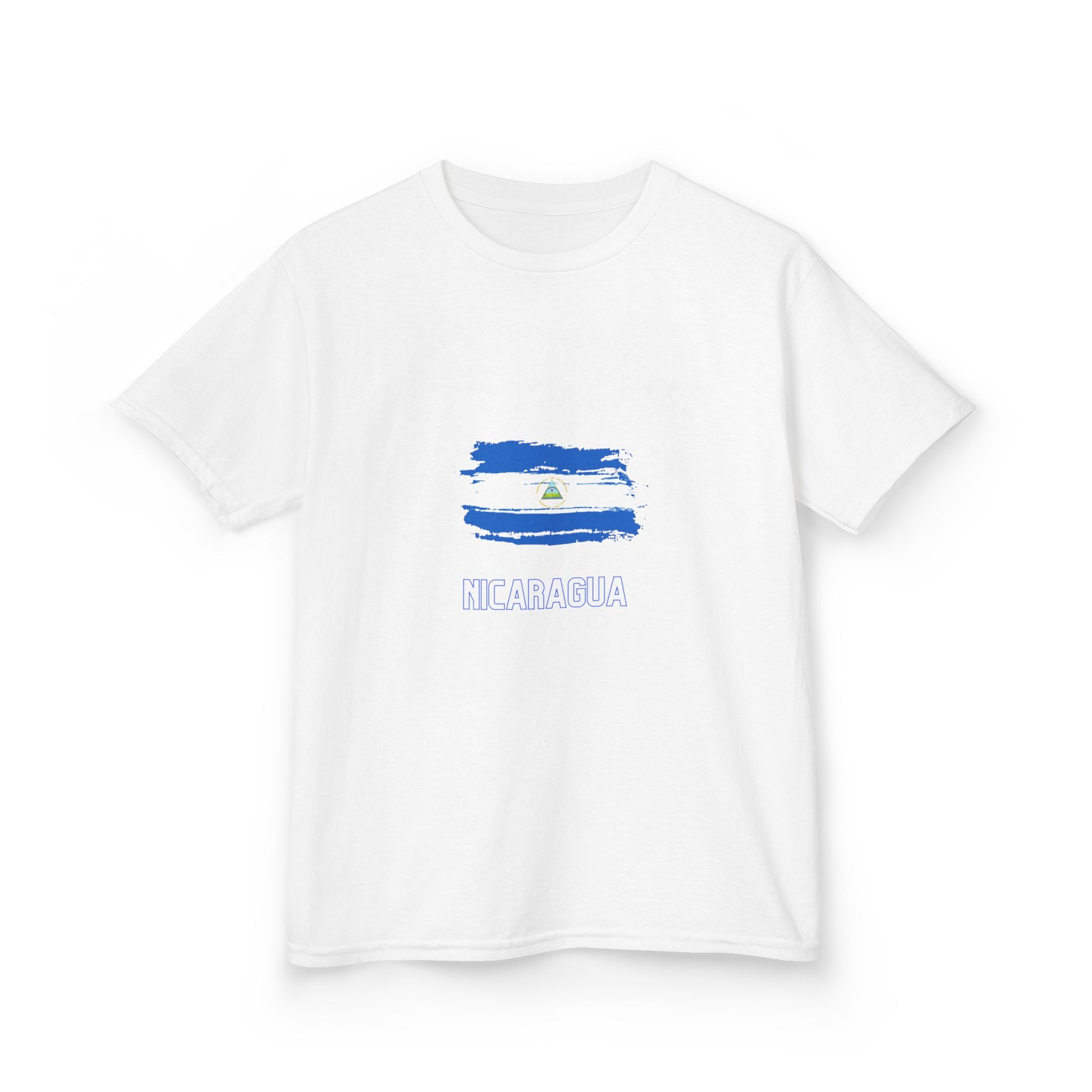 ALGODÓN GRUESO Camiseta de Niños Nicaragua Bandera de Nicaragua