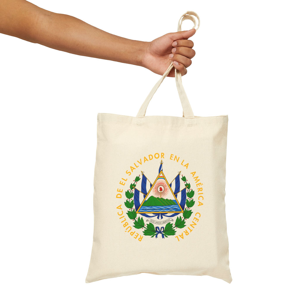 Bolsa de lona de algodón El Salvador Escudo Nacional de El Salvador