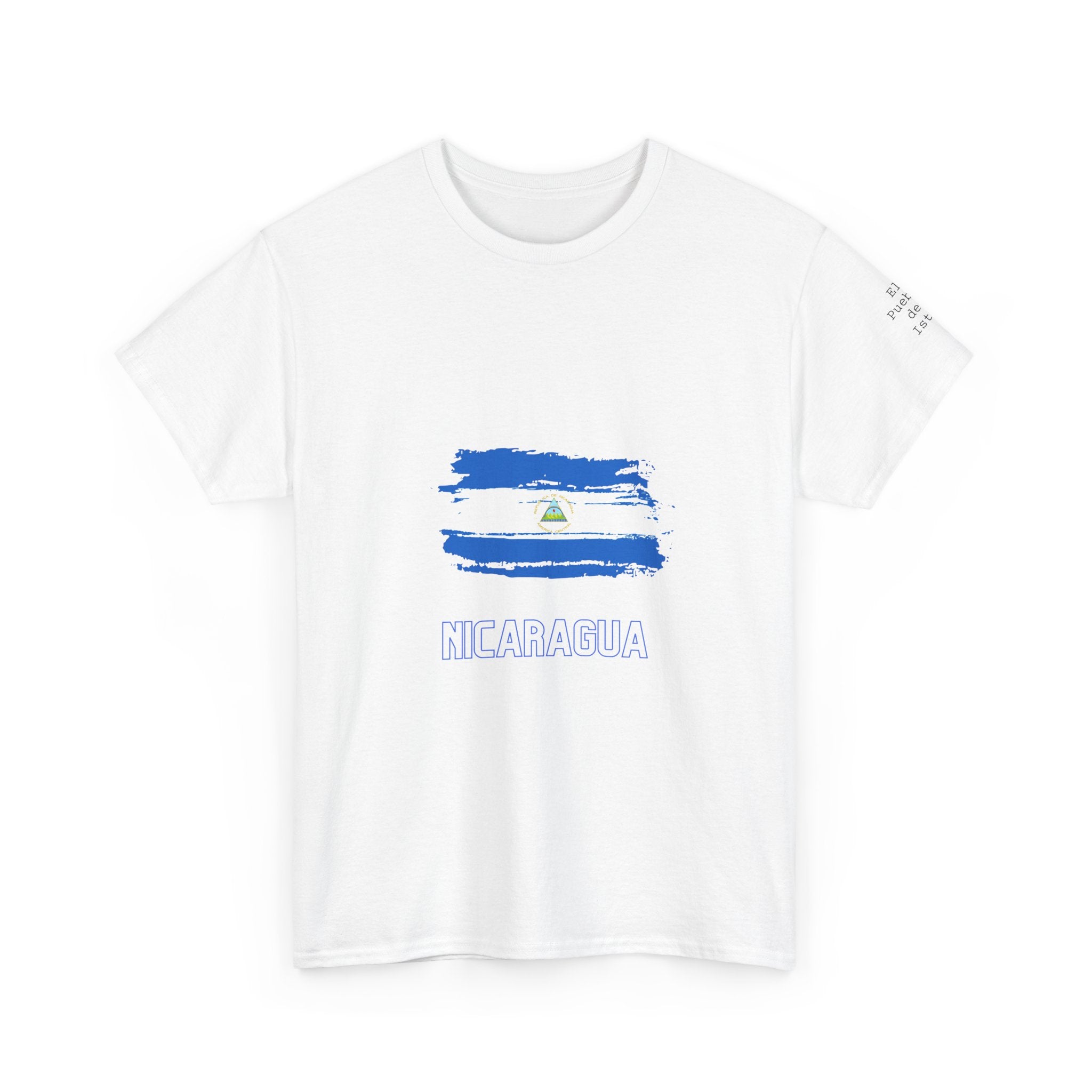 ALGODÓN GRUESO Camiseta de Hombres Nicaragua Bandera de Nicaragua