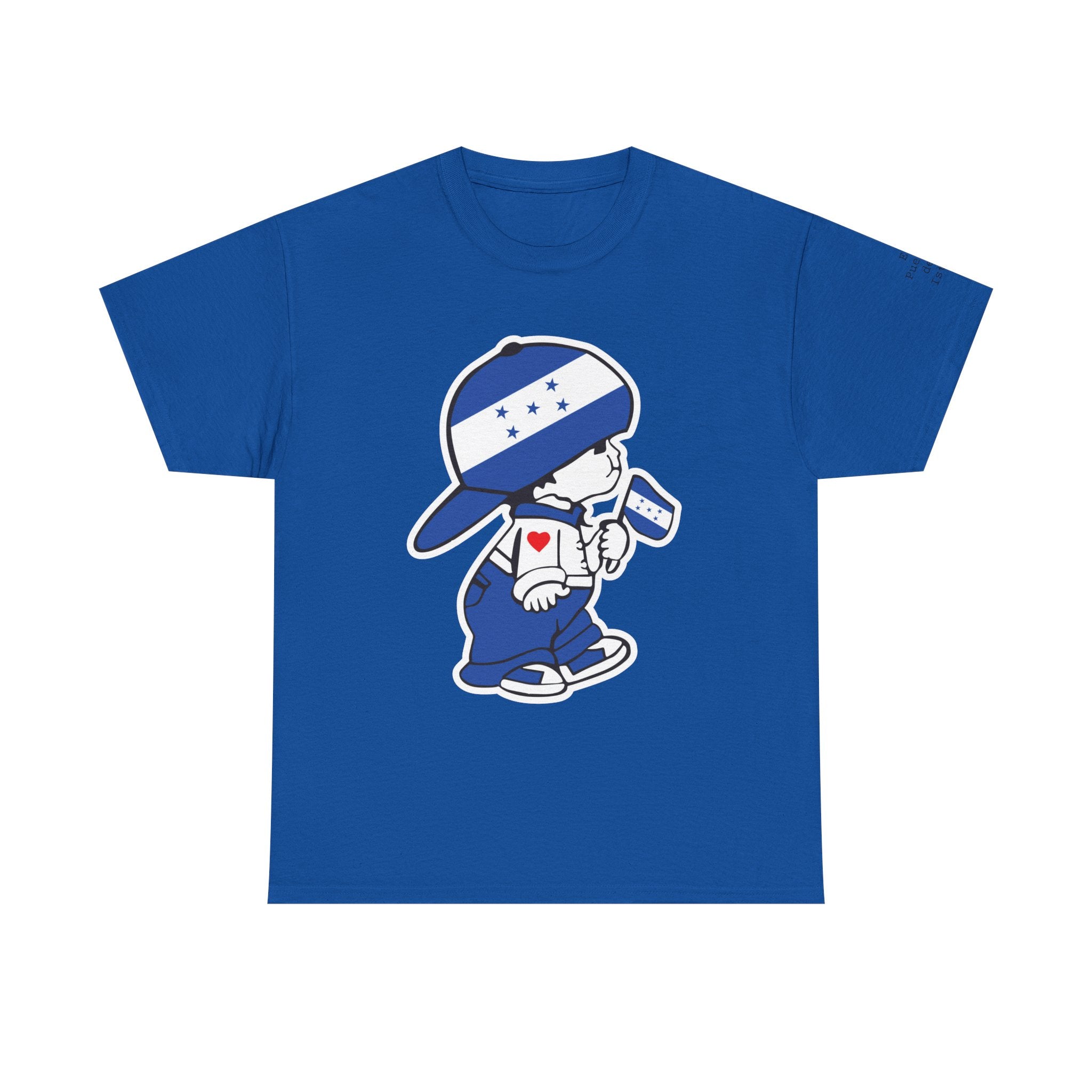 ALGODÓN GRUESO Camiseta de Hombres Honduras El Niño Catracho Original