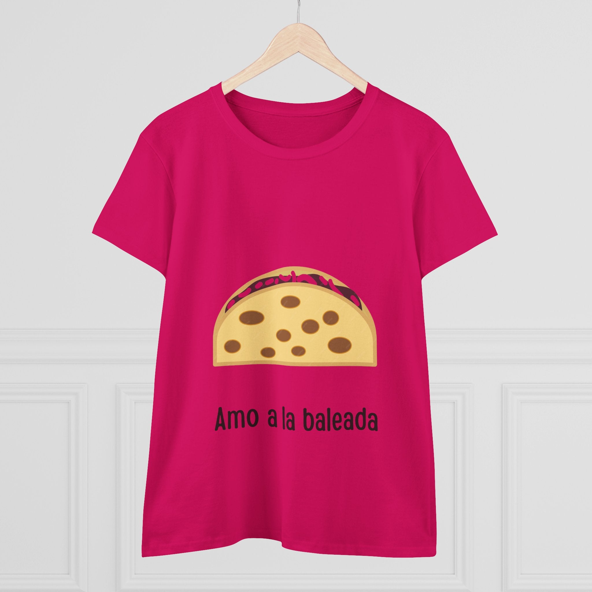 ALGODÓN DE MEDIO GROSOR Camiseta de Mujeres Amo a la baleada