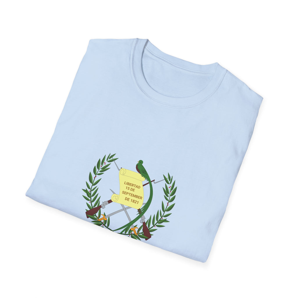 ALGODON DELGADO Camiseta de Hombres Escudo Nacional de Guatemala