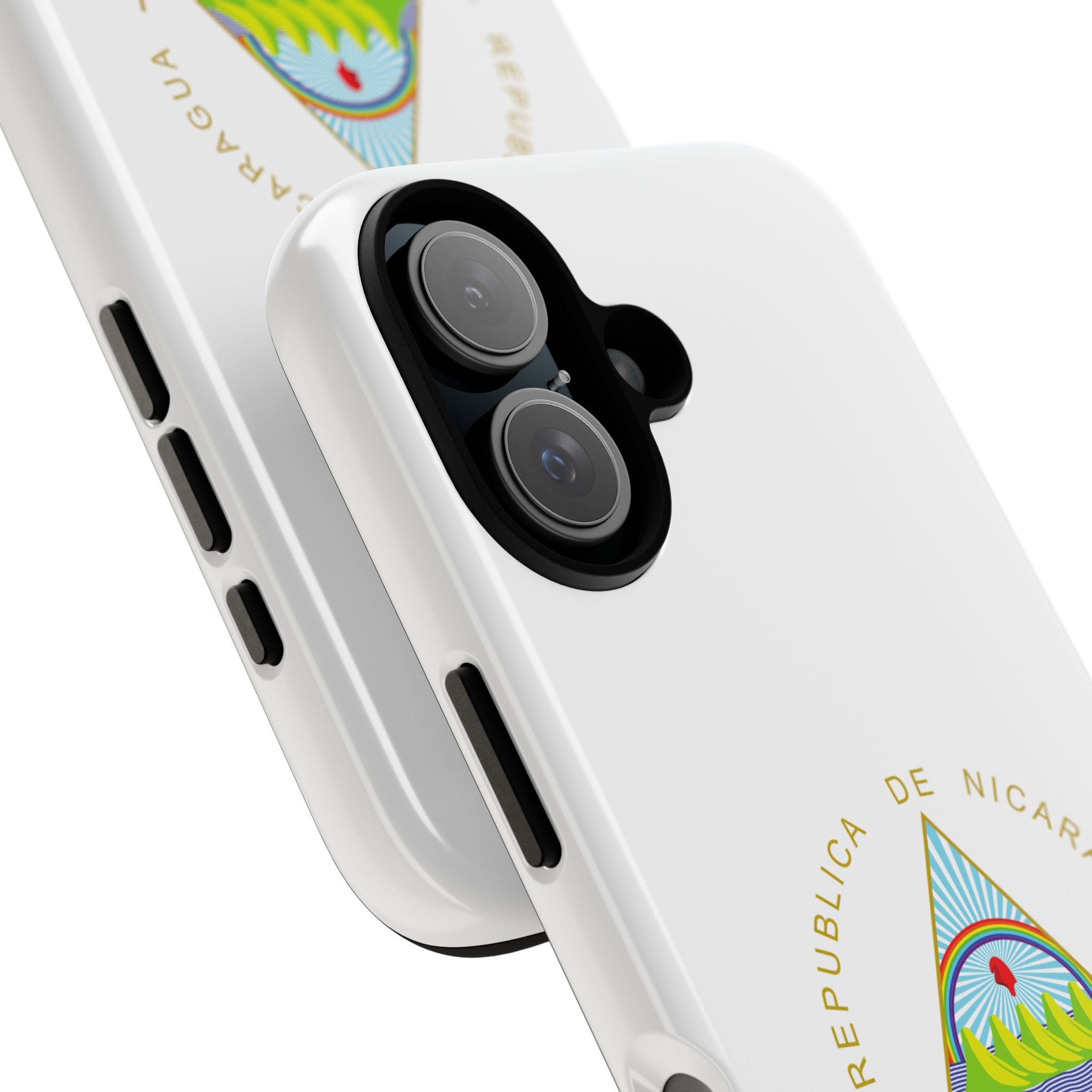 Funda Rigída Protectora para Teléfono iPhone 16 Nicaragua Escudo Nacional de Nicaragua
