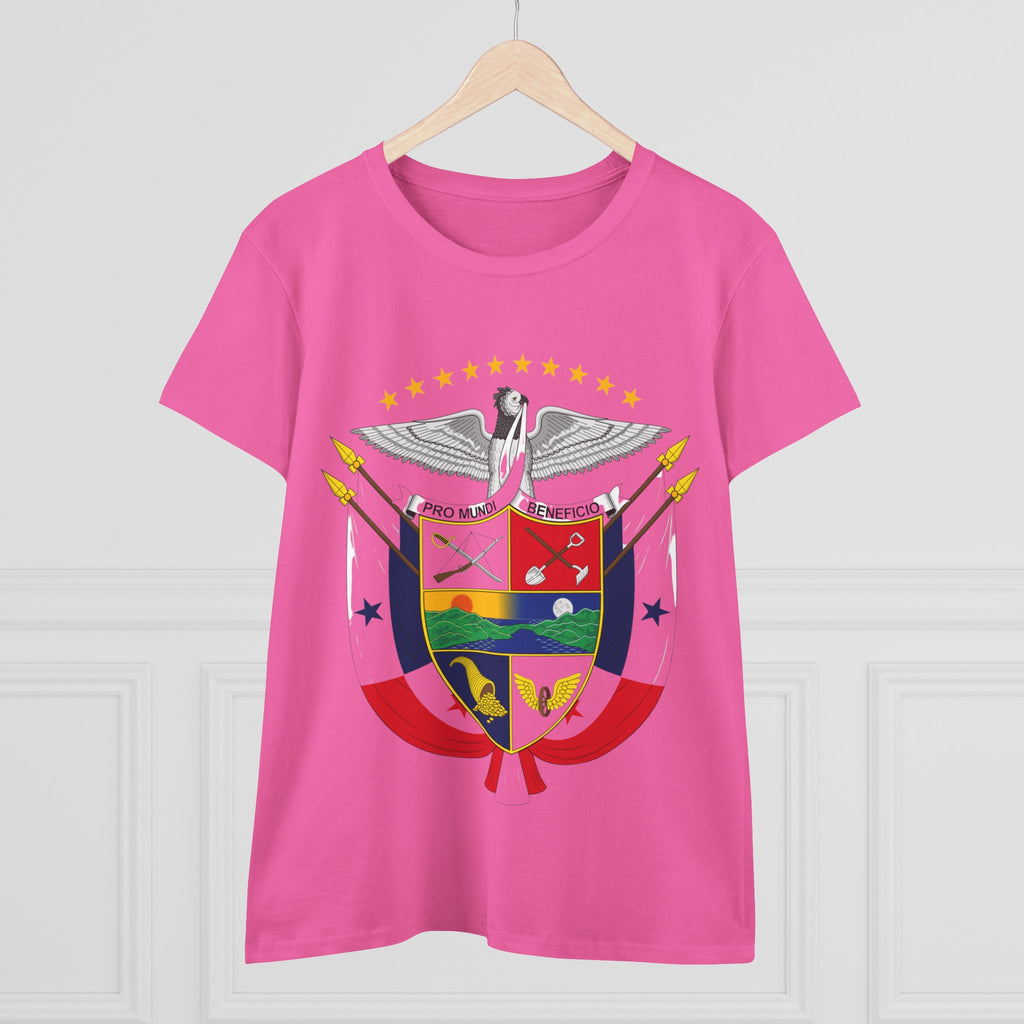 ALGODÓN DE MEDIO GROSOR Camiseta de Mujeres Panamá Escudo Nacional de Panamá