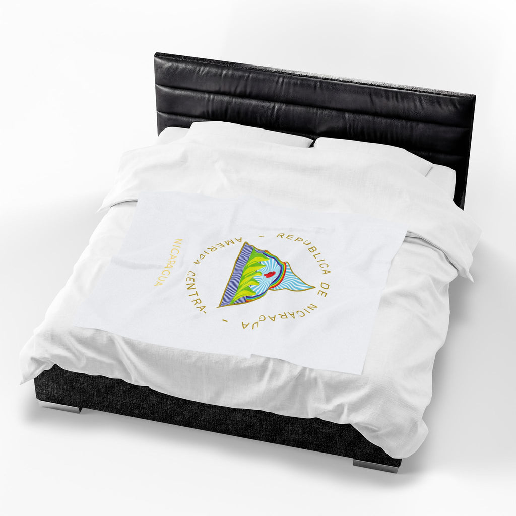 Colcha de terciopelo de algodón Nicaragua Escudo Nacional de Nicaragua