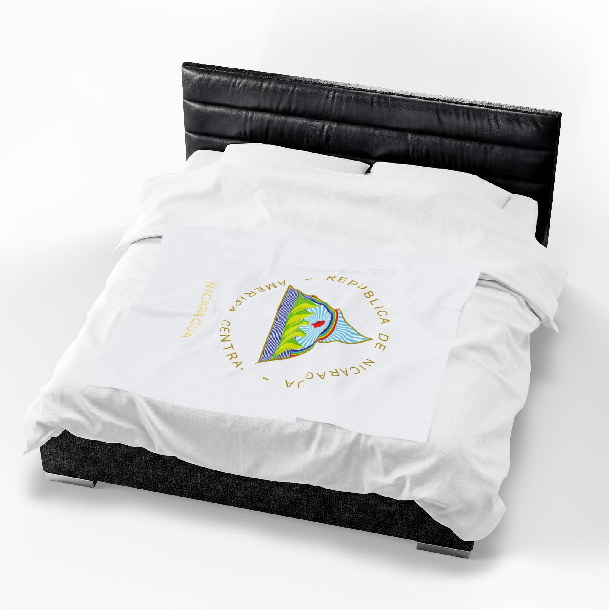 Colcha de terciopelo de algodón Nicaragua Escudo Nacional de Nicaragua