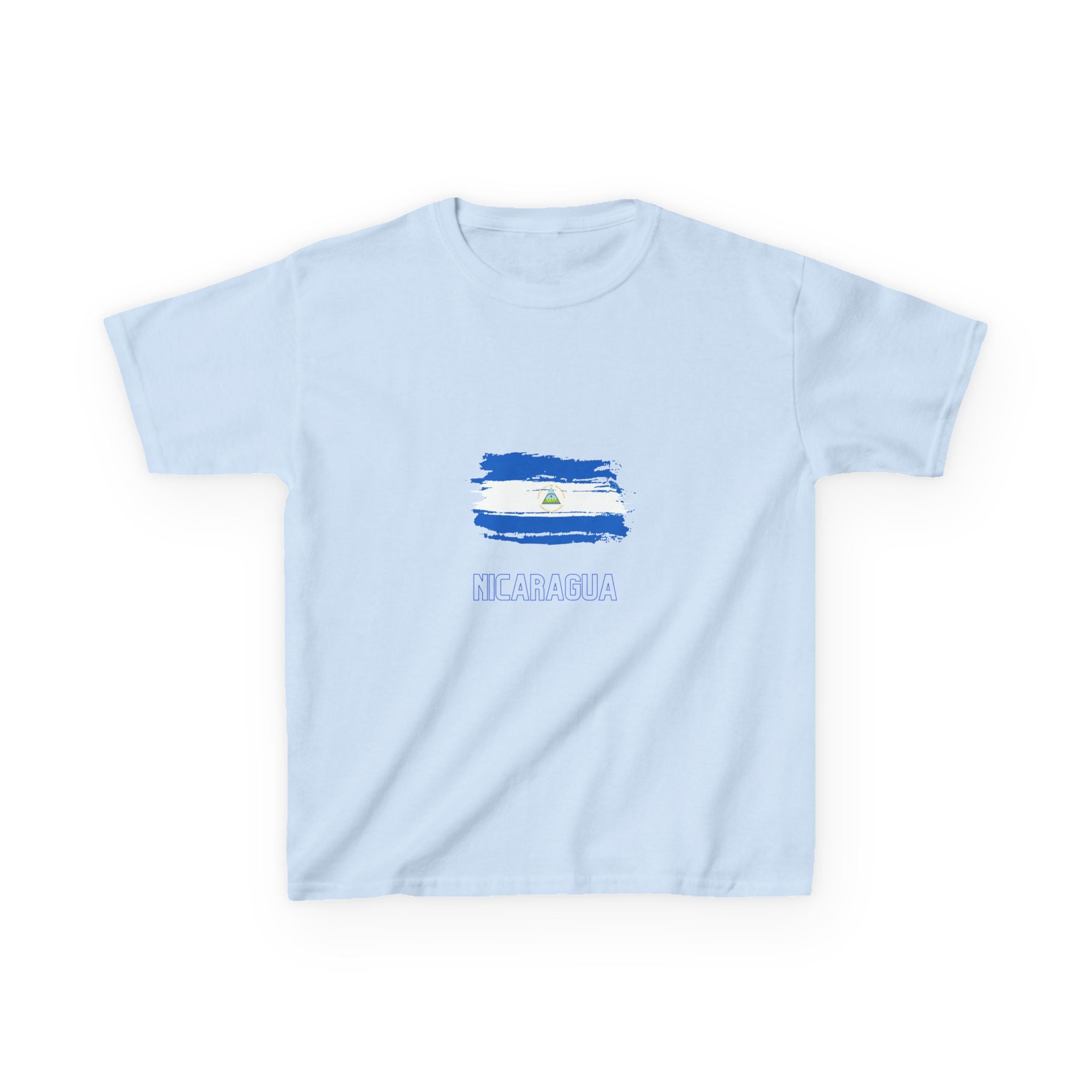 ALGODÓN GRUESO Camiseta de Niños Nicaragua Bandera de Nicaragua