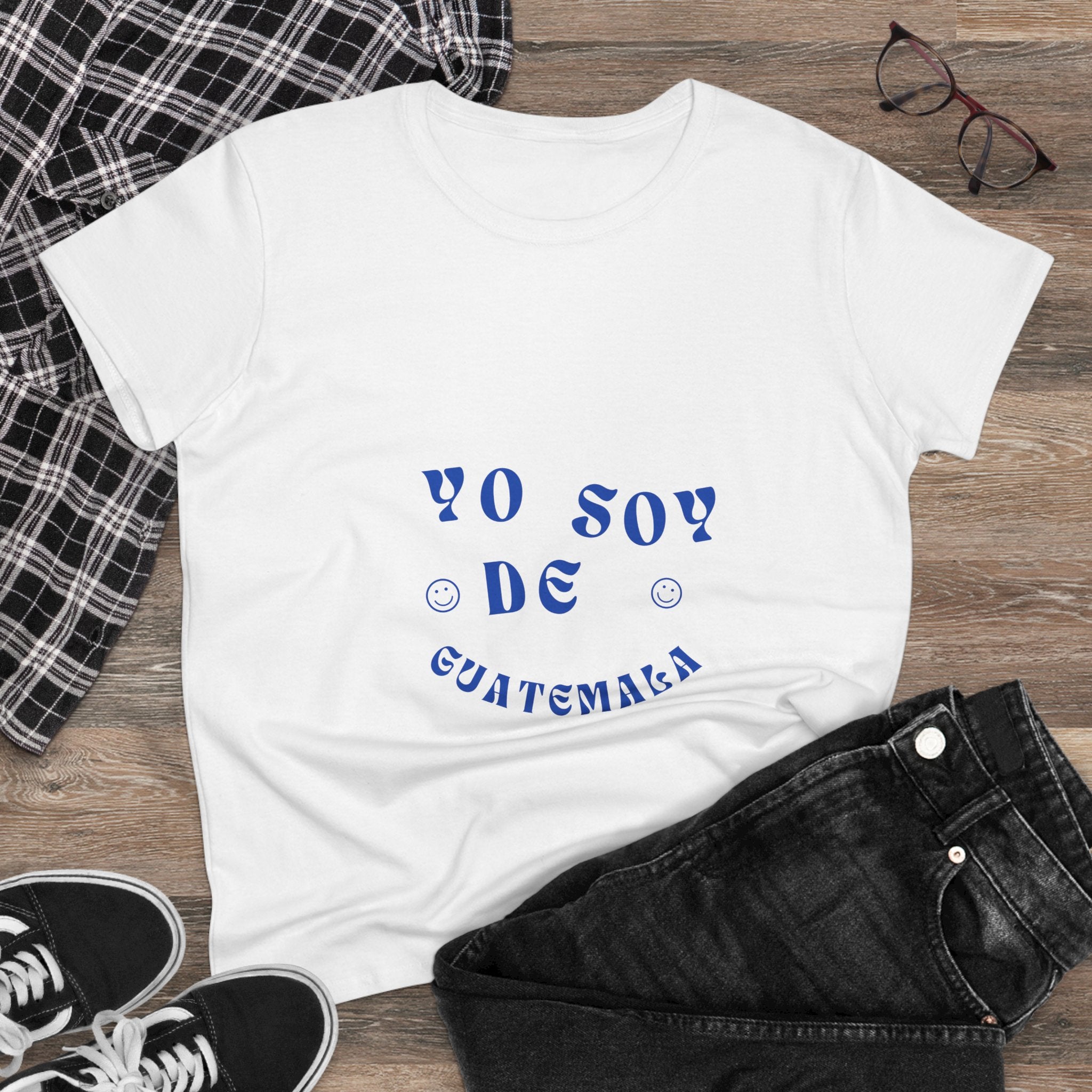 ALGODÓN DE MEDIO GROSOR Camiseta de Mujeres GuatemalaYo Soy de Guatemala