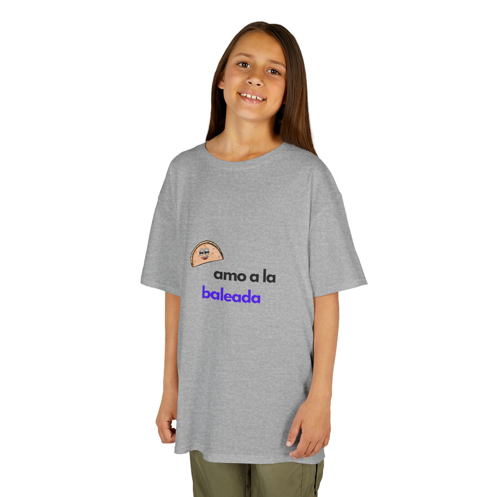ALGODÓN GRUESO Camiseta de Niñas Honduras Diseño Amo a la baleada