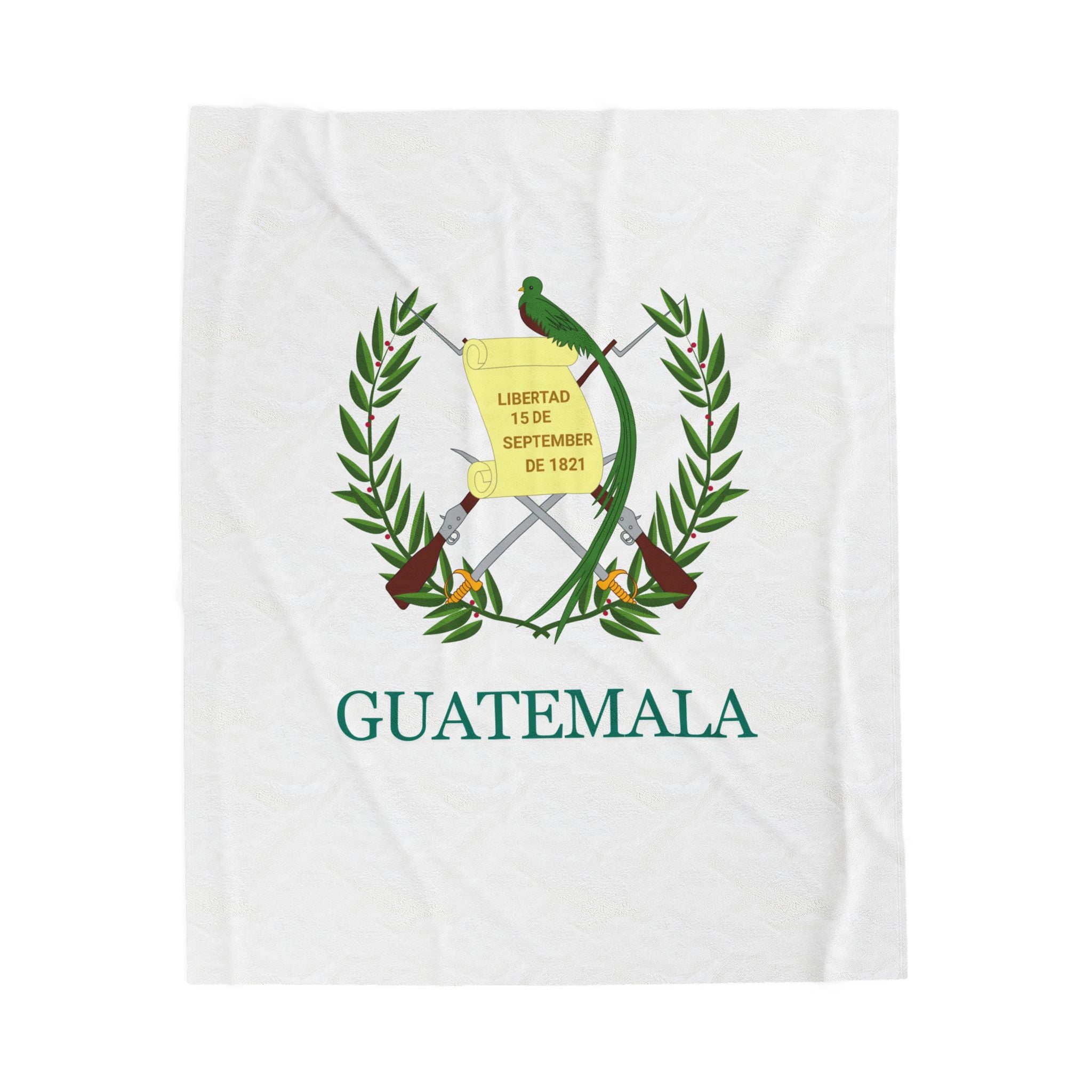 Colcha de terciopelo de algodón Guatemala Escudo Nacional de Guatemala