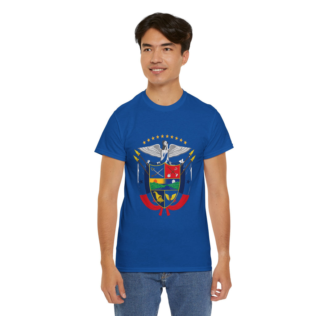 ALGODÓN GRUESO Camiseta de Hombres Panamá Escudo Nacional de Panamá