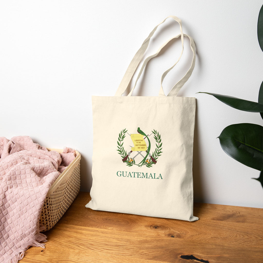Bolsa de lona de algodón Guatemala Escudo Nacional de Guatemala