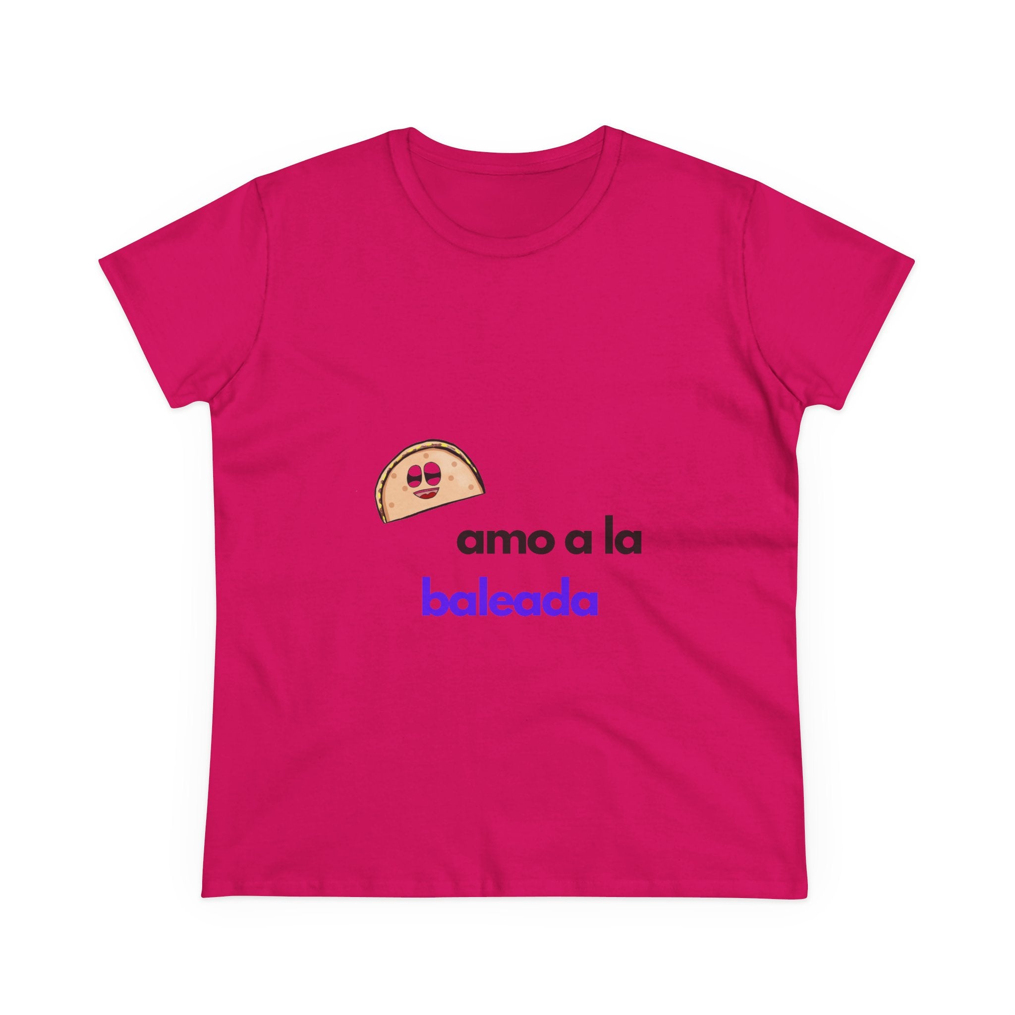 ALGODÓN DE MEDIO GROSOR Camiseta de Mujeres Honduras Diseño Amo a la baleada
