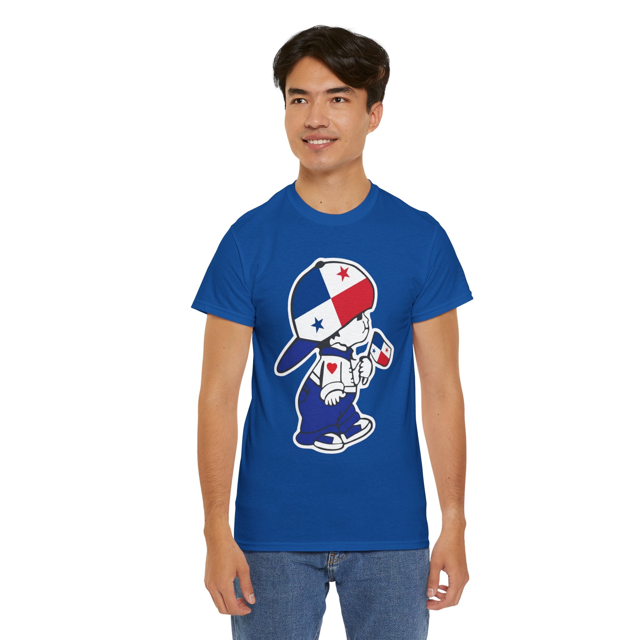 ALGODÓN GRUESO Camiseta de Hombres Panamá El Niño Canalero Original