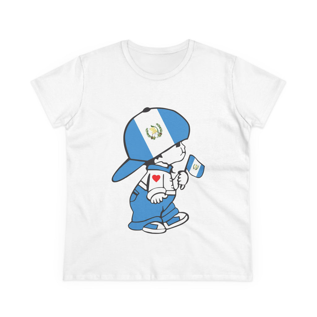 ALGODÓN DE MEDIO GROSOR Camiseta de Mujeres Guatemala El Niño Chapín Original
