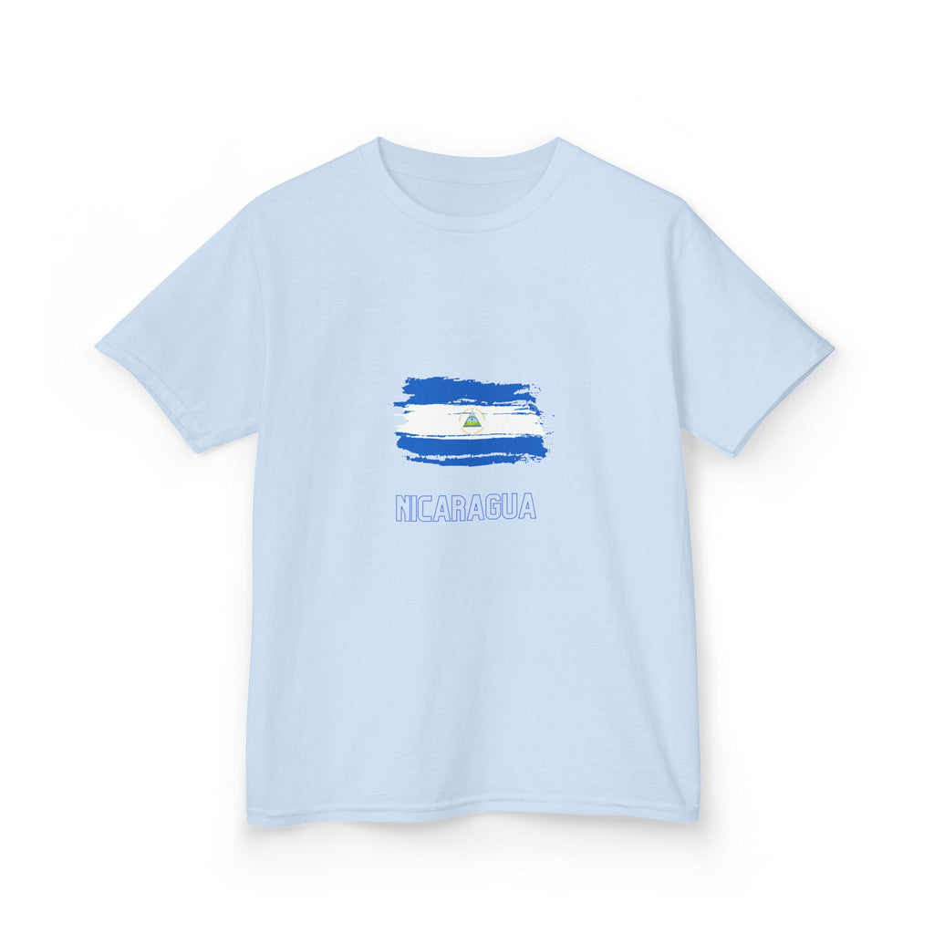 ALGODÓN GRUESO Camiseta de Niños Nicaragua Bandera de Nicaragua