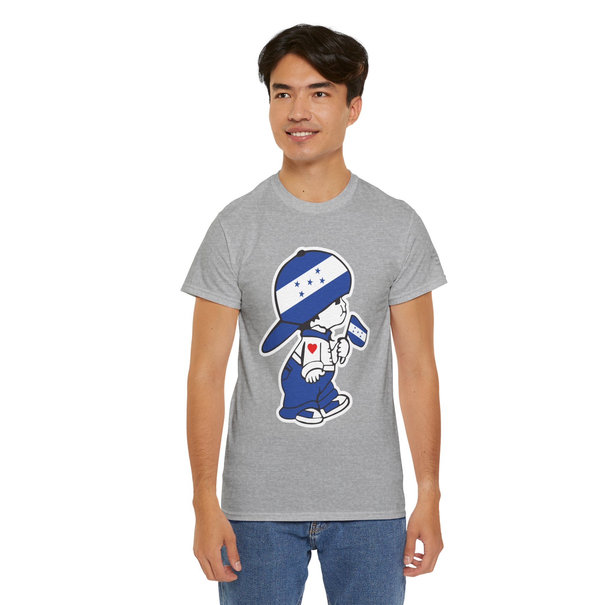 ALGODÓN GRUESO Camiseta de Hombres Honduras El Niño Catracho Original