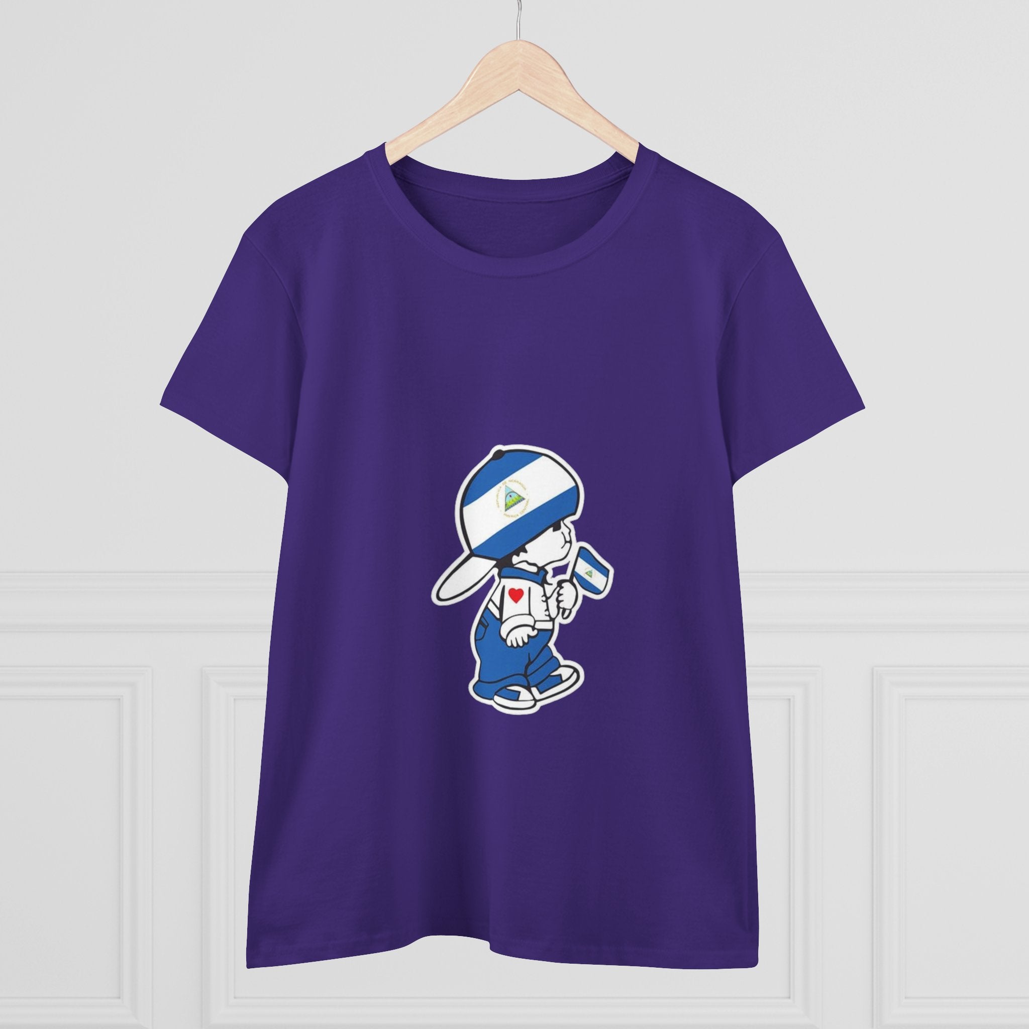 ALGODÓN DE MEDIO GROSOR Camiseta de Mujeres Nicaragua El Niño Nico Original