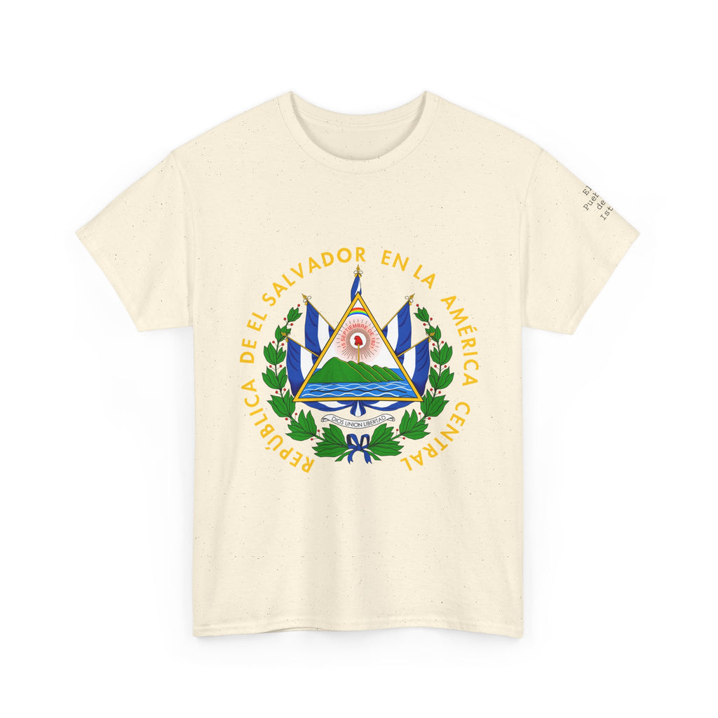 ALGODÓN GRUESO Camiseta de Hombres El Salvador Escudo Nacional de El Salvador