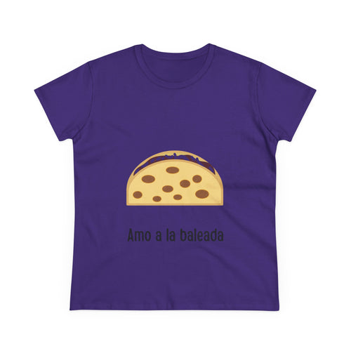 ALGODÓN DE MEDIO GROSOR Camiseta de Mujeres Amo a la baleada