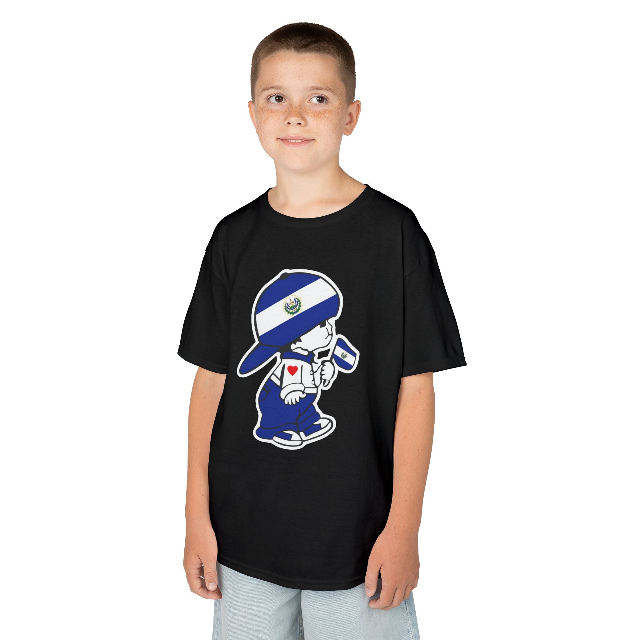 ALGODÓN GRUESO Camiseta de Niños El Salvador El Niño Guanaco Original