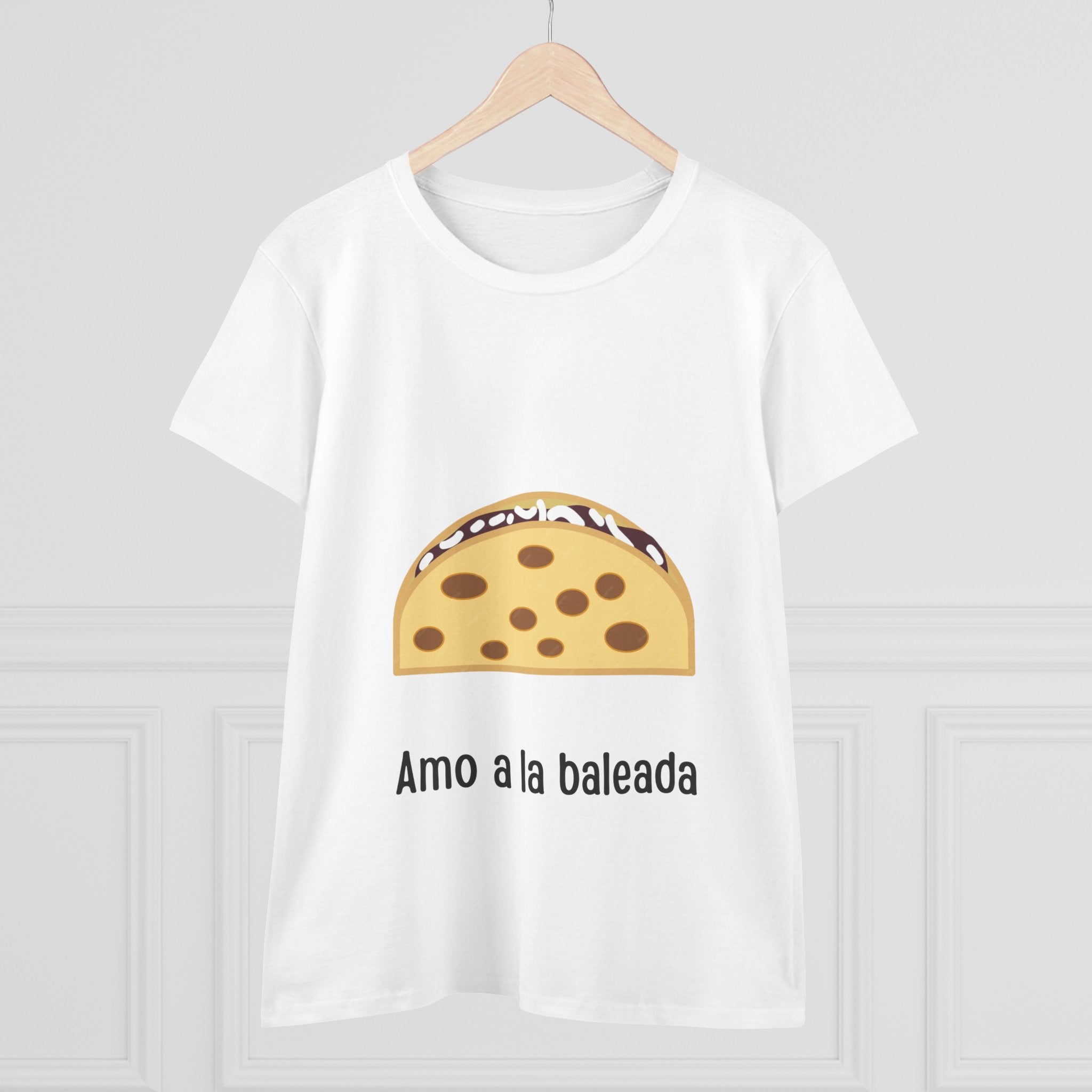 ALGODÓN DE MEDIO GROSOR Camiseta de Mujeres Amo a la baleada