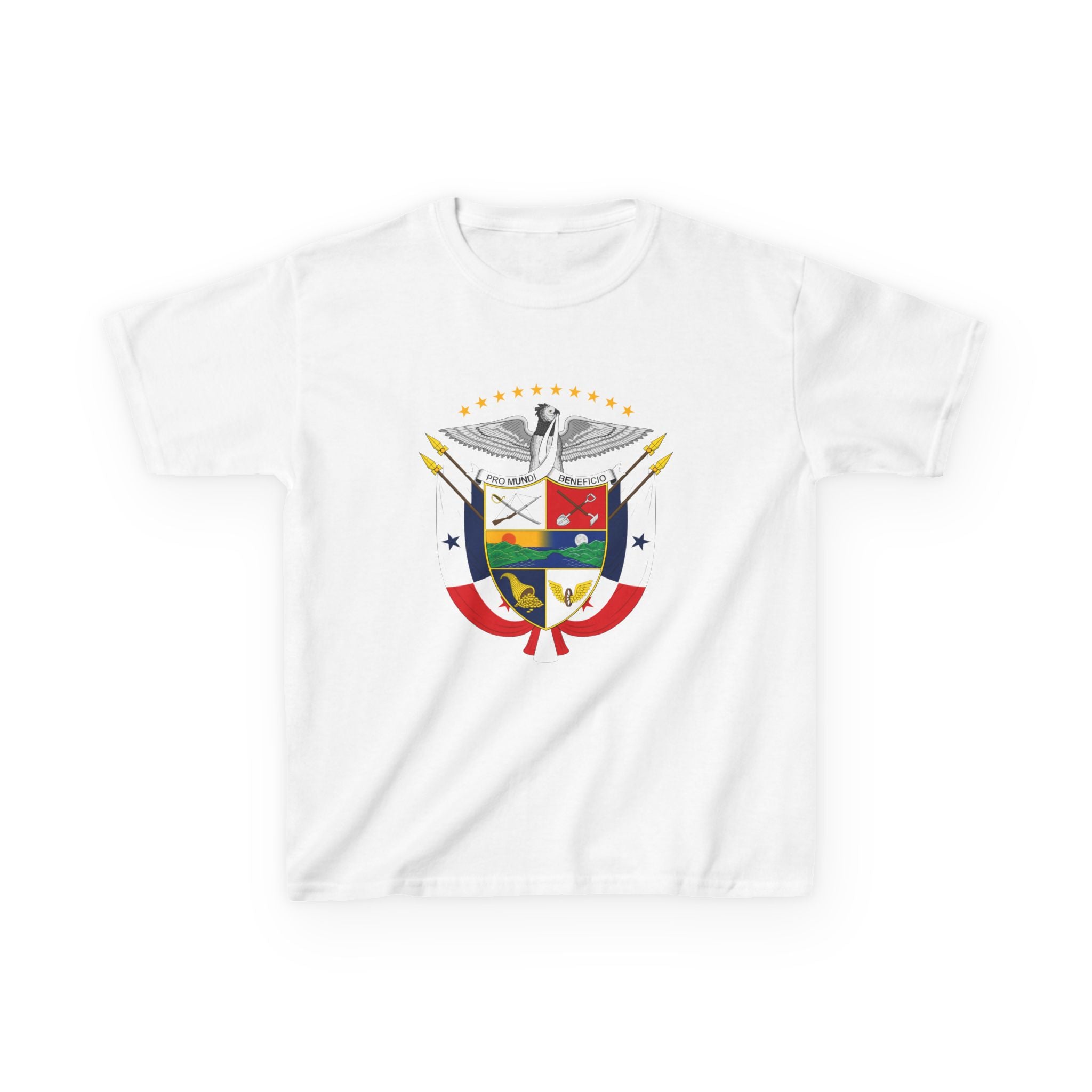 ALGODÓN GRUESO Camiseta de Niños Panamá Escudo Nacional de Panamá