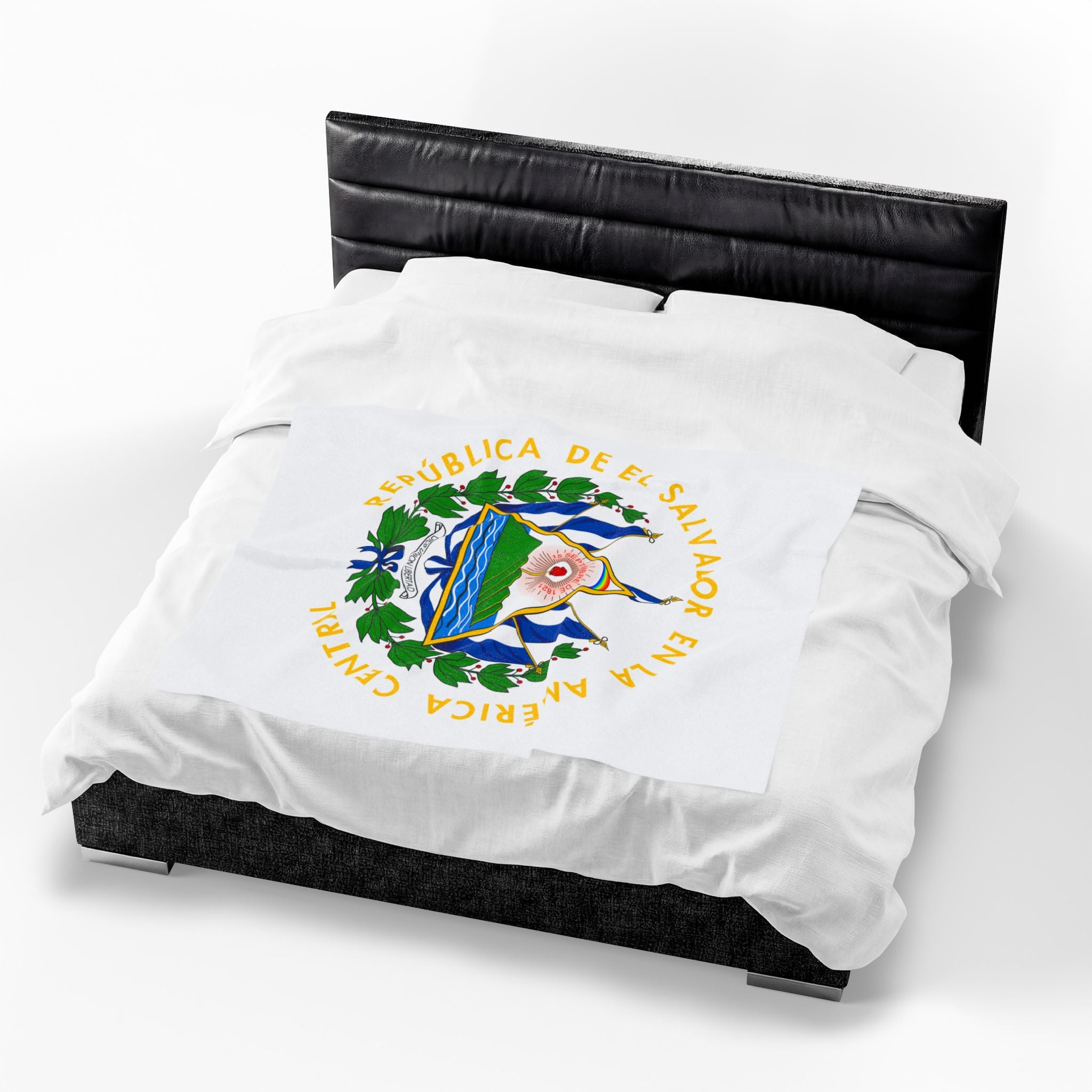 Colcha de terciopelo de algodón El Salvador Escudo Nacional de El Salvador