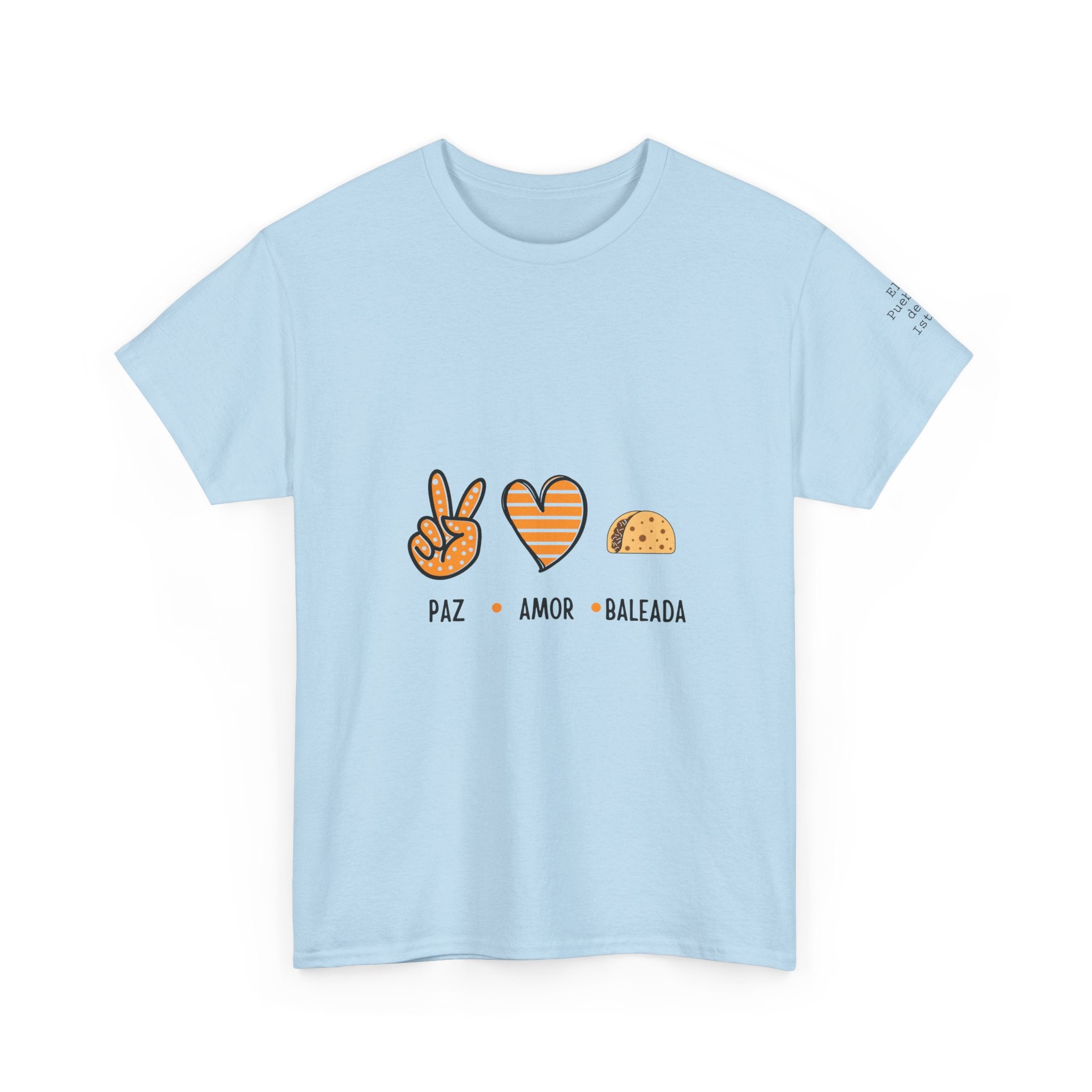 ALGODÓN GRUESO Camiseta de Hombres Paz Amor Baleada
