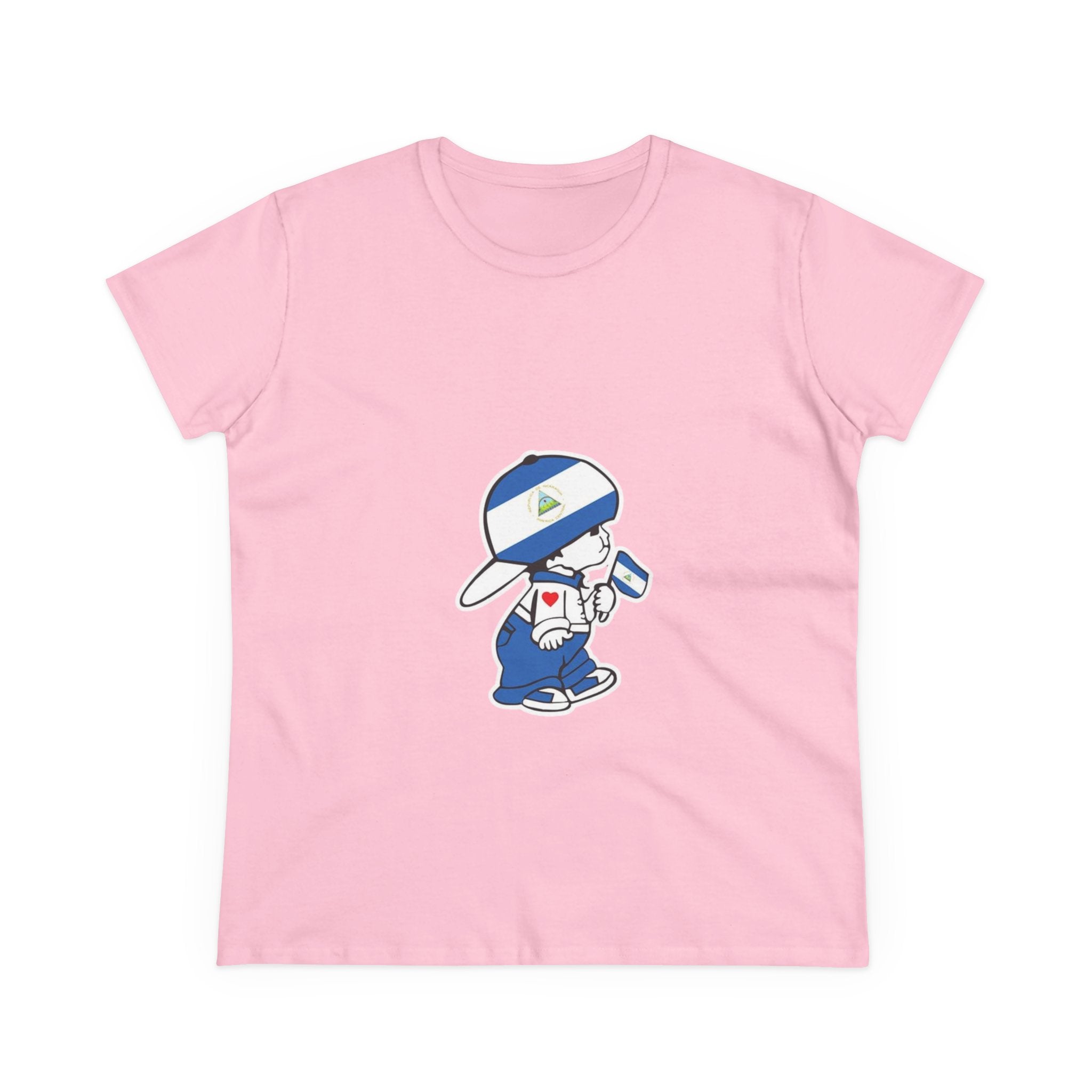 ALGODÓN DE MEDIO GROSOR Camiseta de Mujeres Nicaragua El Niño Nico Original