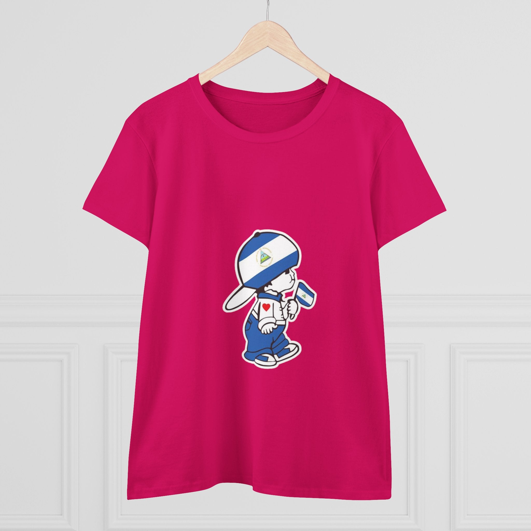 ALGODÓN DE MEDIO GROSOR Camiseta de Mujeres Nicaragua El Niño Nico Original