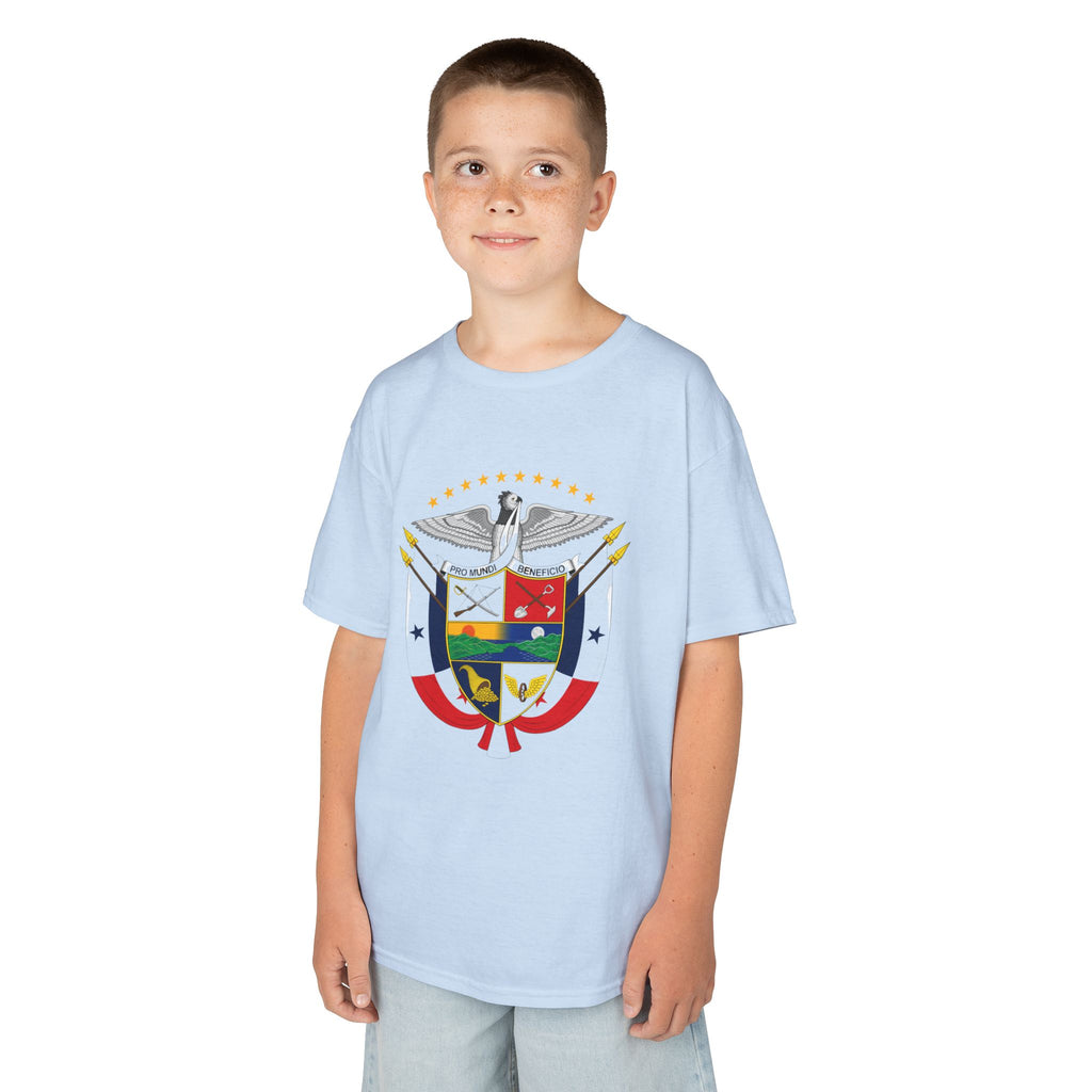 ALGODÓN GRUESO Camiseta de Niños Panamá Escudo Nacional de Panamá