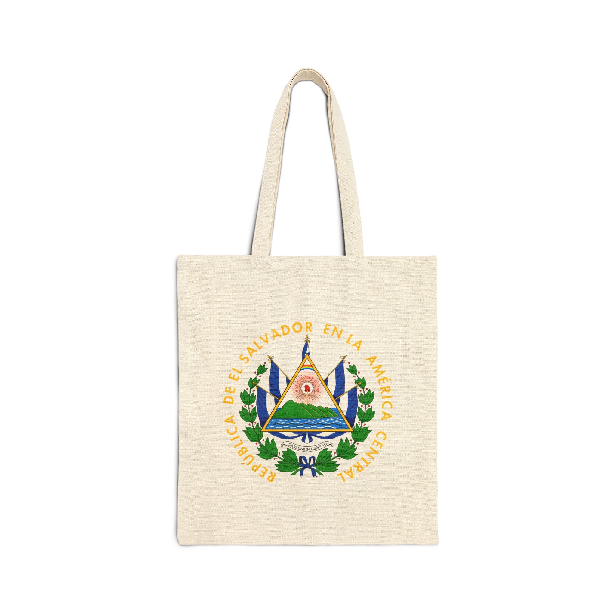 Bolsa de lona de algodón El Salvador Escudo Nacional de El Salvador