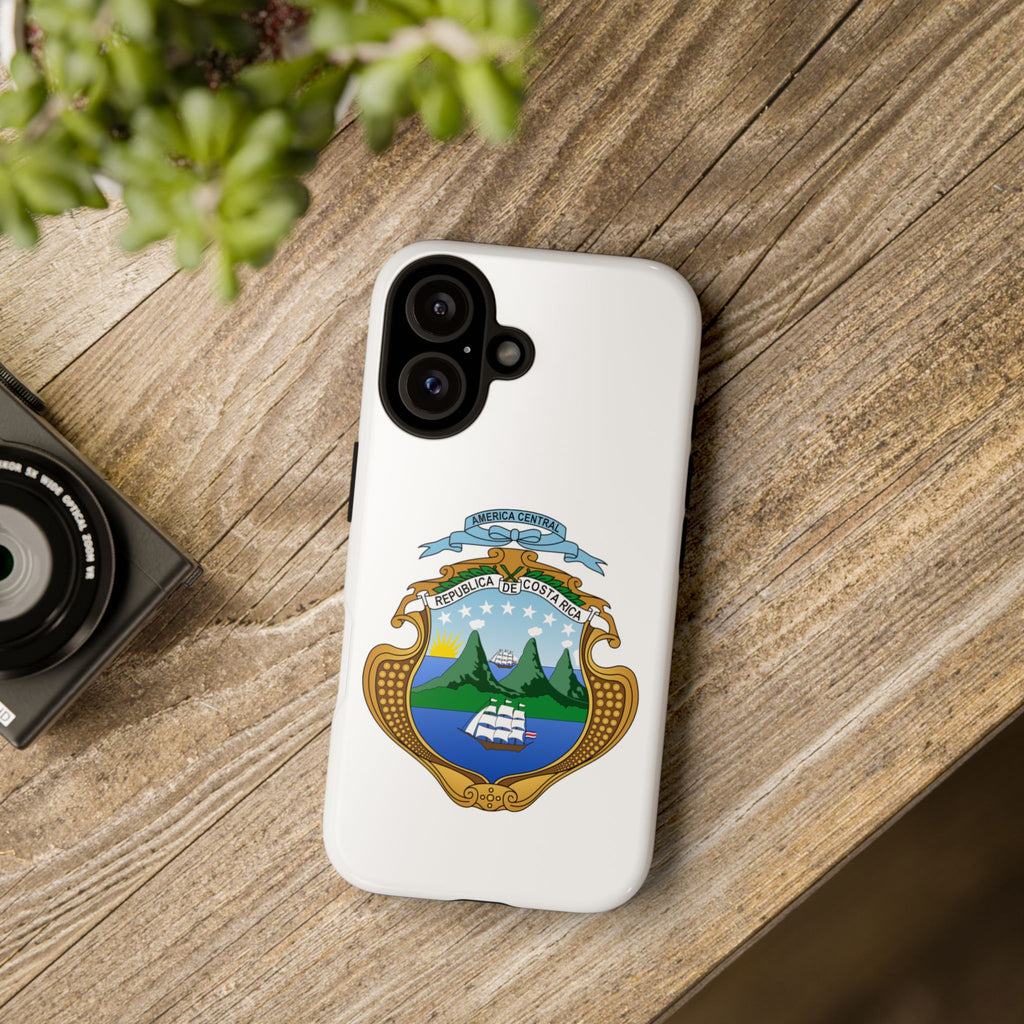 Funda Rigída Protectora para Teléfono iPhone 16 Costa Rica Escudo Nacional de Costa Rica