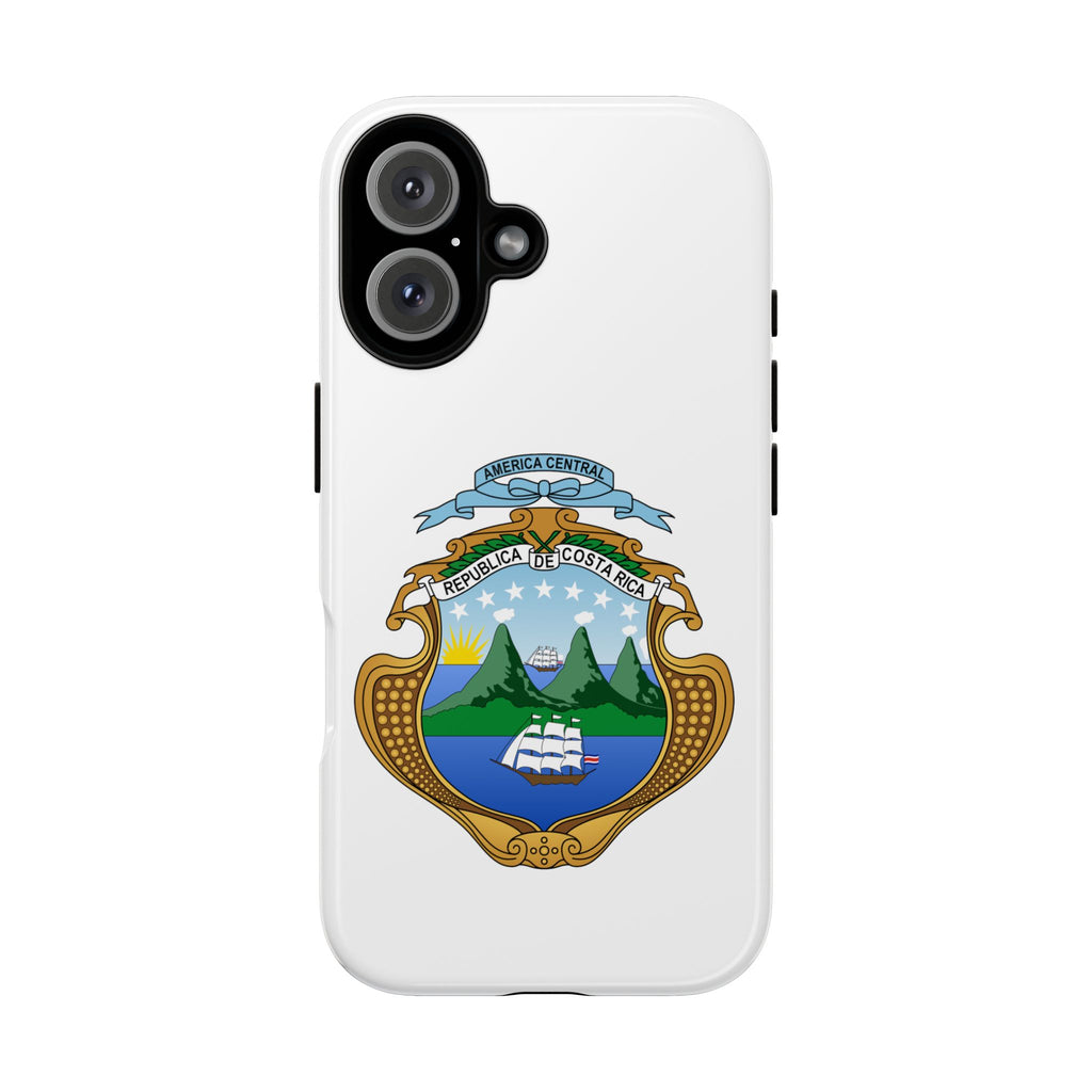 Funda Rigída Protectora para Teléfono iPhone 16 Costa Rica Escudo Nacional de Costa Rica