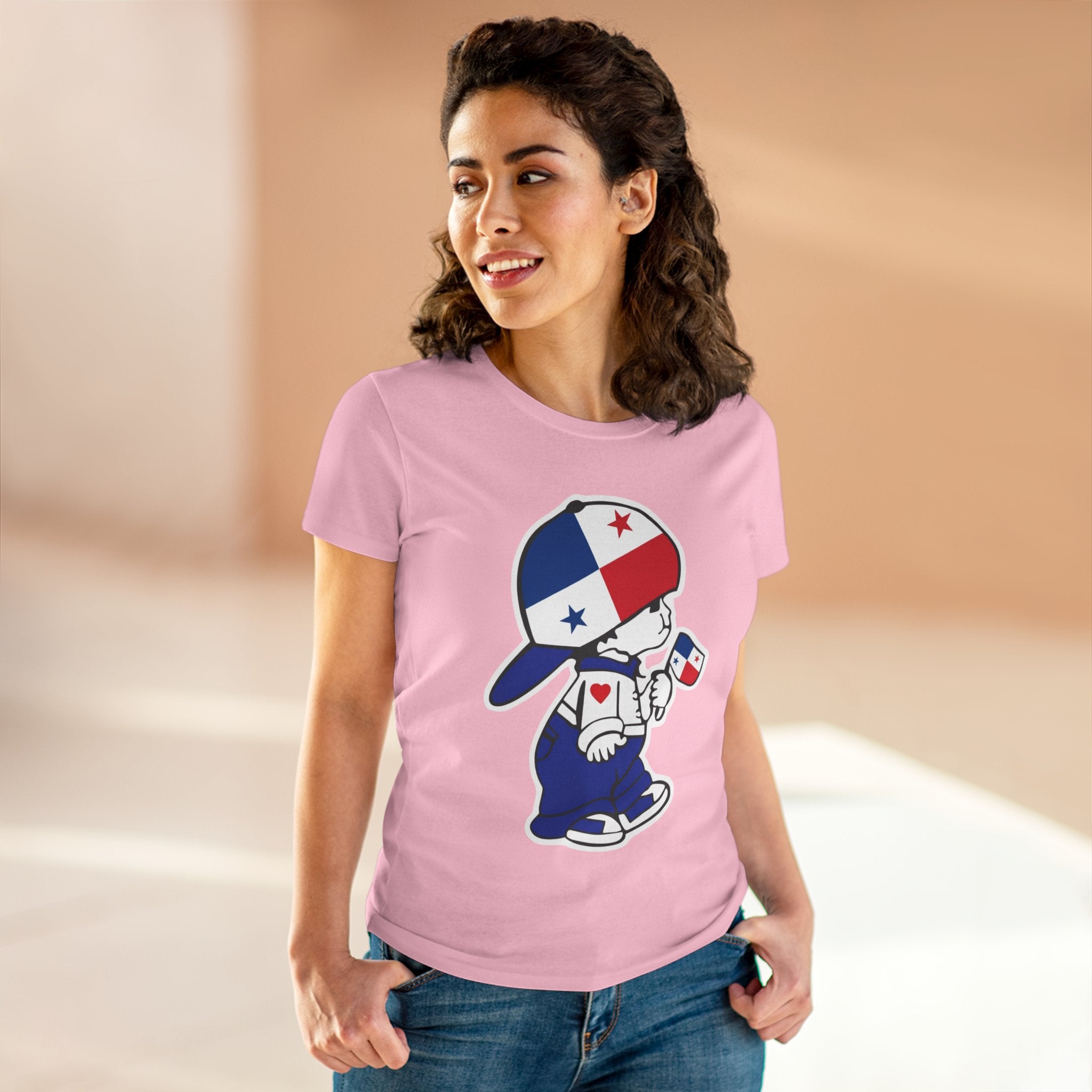 ALGODÓN DE MEDIO GROSOR Camiseta de Mujeres Panamá El Niño Canalero Original