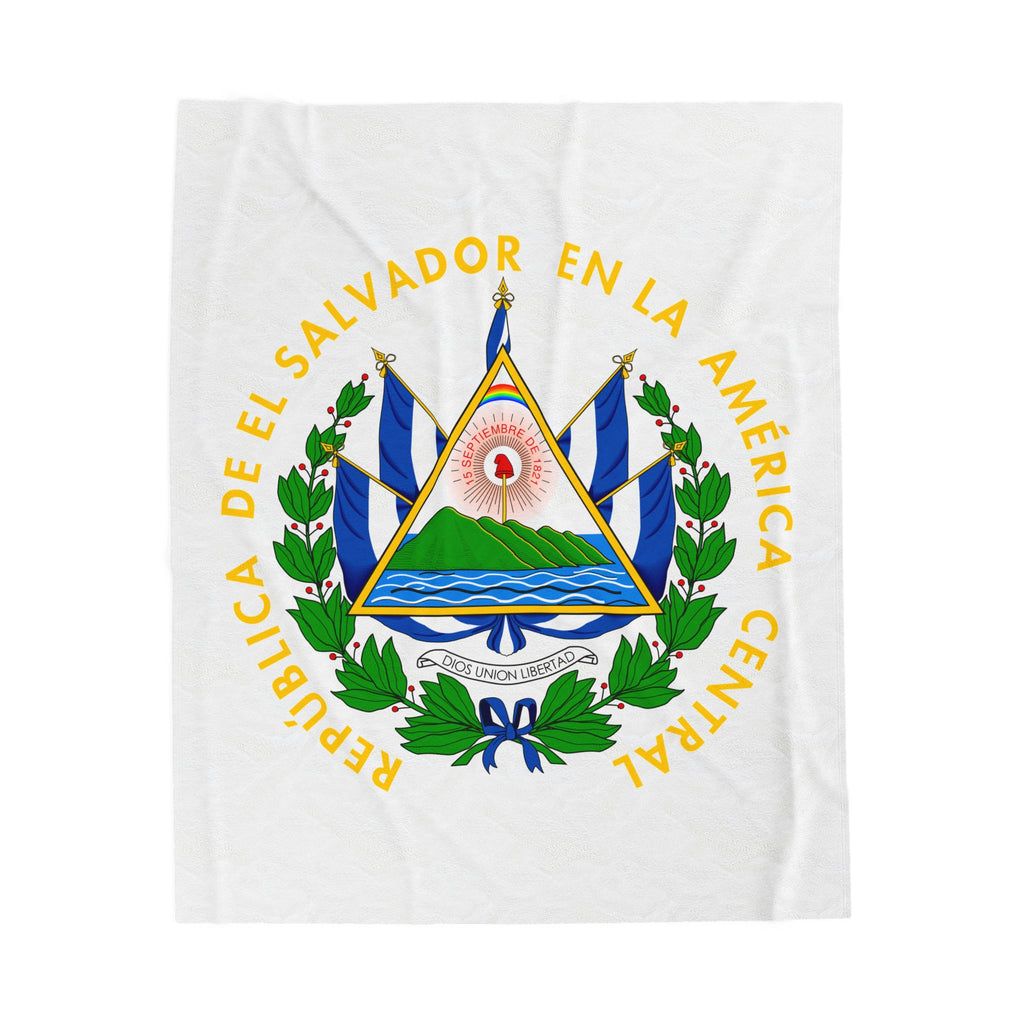 Colcha de terciopelo de algodón El Salvador Escudo Nacional de El Salvador