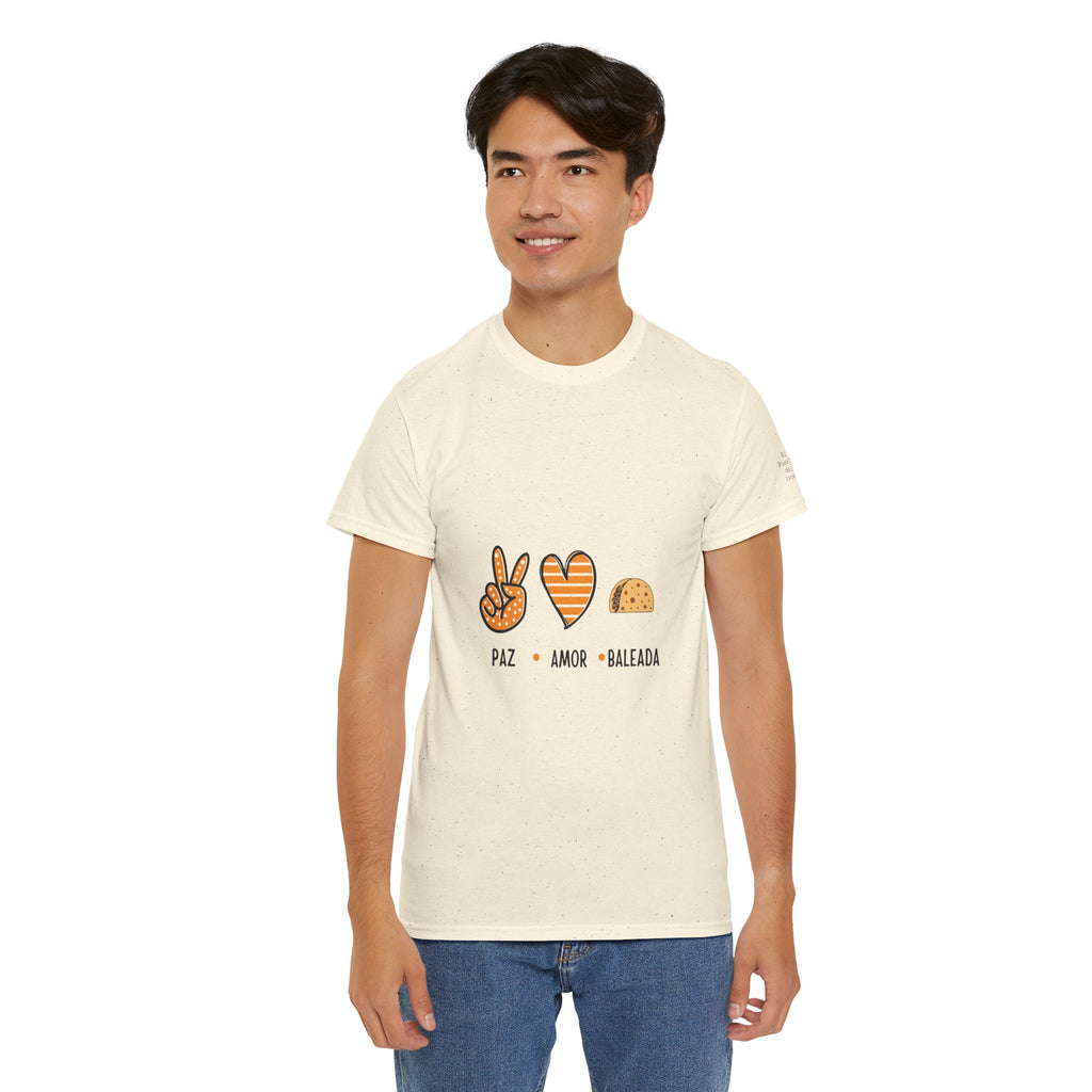ALGODÓN GRUESO Camiseta de Hombres Paz Amor Baleada