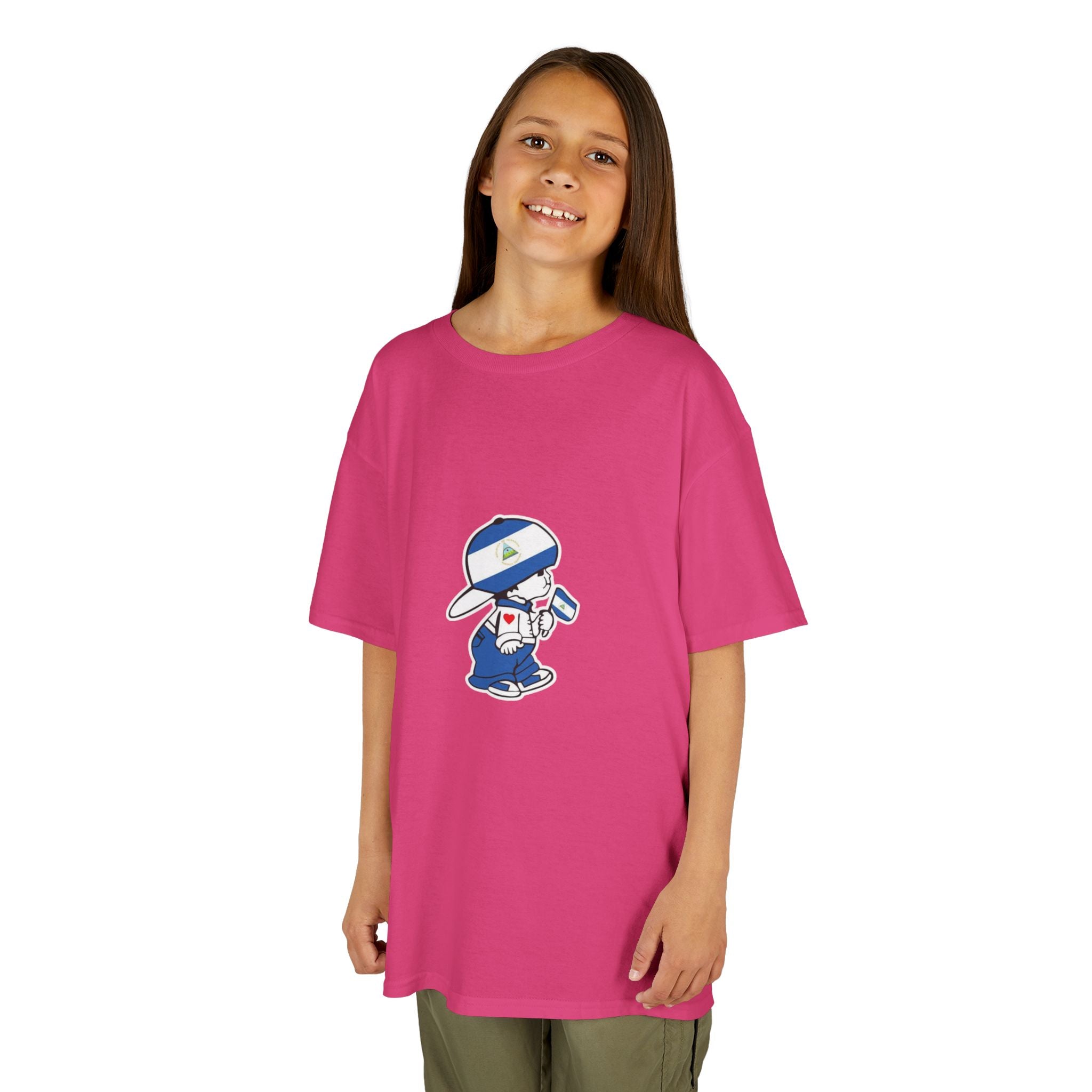 ALGODÓN GRUESO Camiseta de Niñas Nicaragua El Niño Nico Original